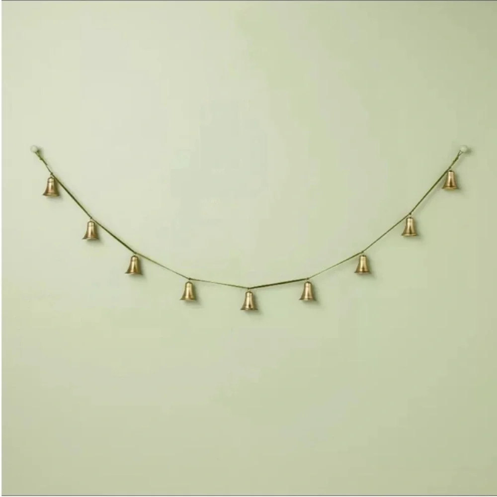 5' Decorative Brass Bell Christmas Garland Antique Finish - Hearth & Hand